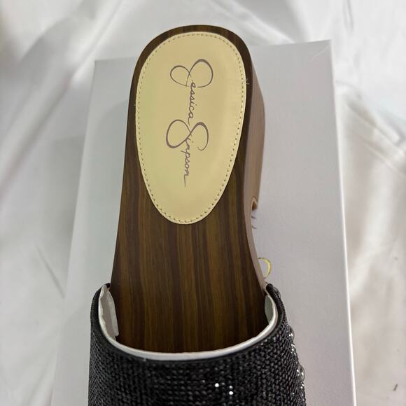 Jessica Simpson Rexile Clogs Size 9M Black Supreme Microsuede Slip-On Platform - Picture 3 of 5